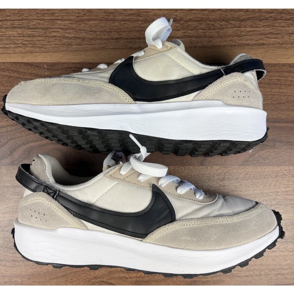 Nike Waffle Debut Women’s Size 6 Beige Black Retro Sneakers DH9523-201 Shoes - Picture 2 of 8